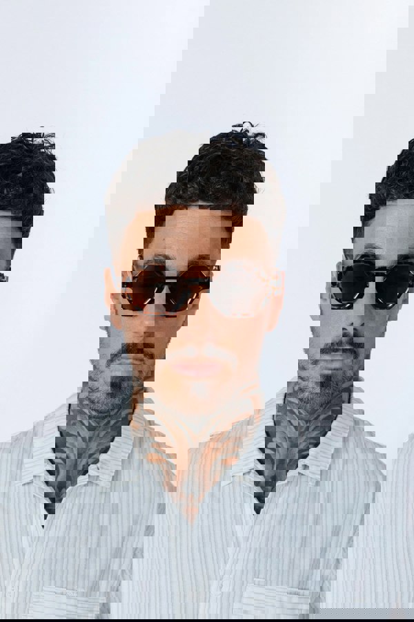 SVNX Round Hexagon Sunglasses in Tortoiseshell