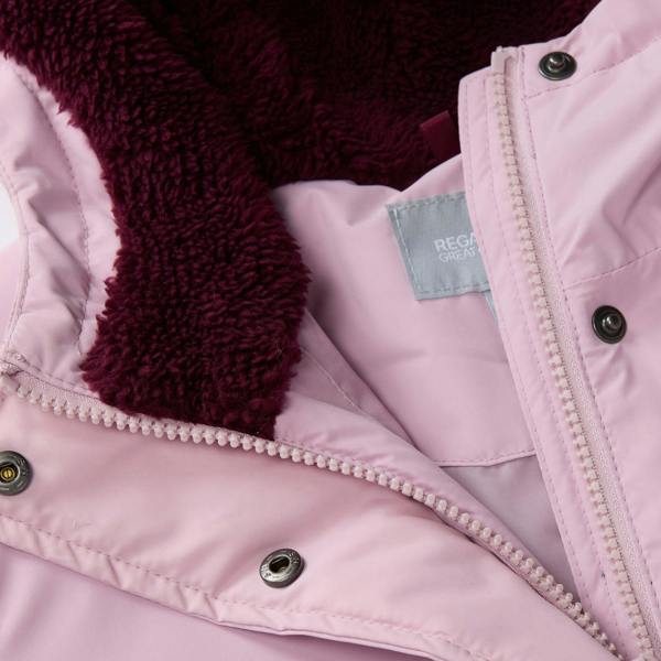 Regatta Childrens/Kids Vallina Insulated Waterproof Jacket - Powder Lilac/Fig - 