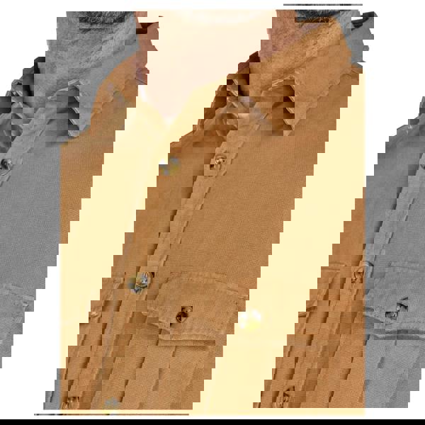 Raging Bull Mens Canvas Garment Dyed Shacket - Tan - 