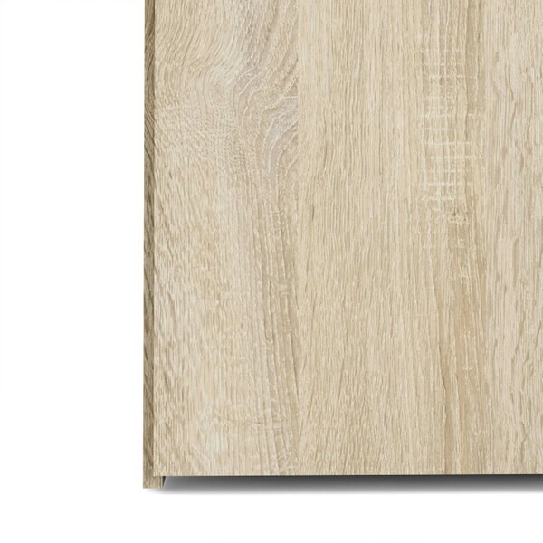 Wyld Haus Berlin Natural Oak Wardrobe 3 Doors 3 Drawers 2 Shelves