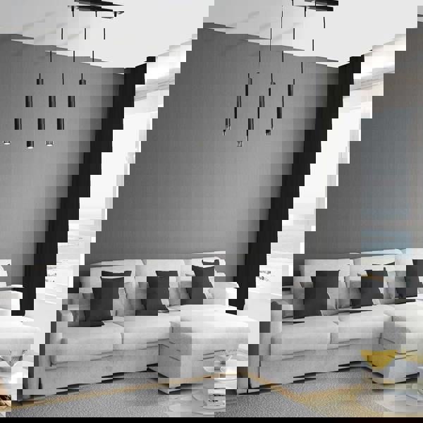 Milagro Dani Pendant Lamp Hand Made Black And Chrome