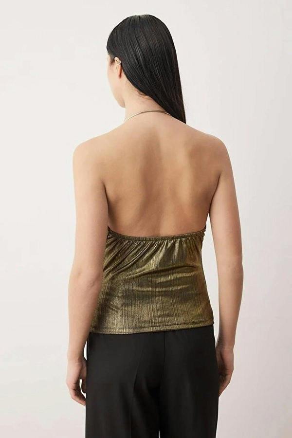 WOVCOR V-Neck Knit Party Blouse with Accessory Details