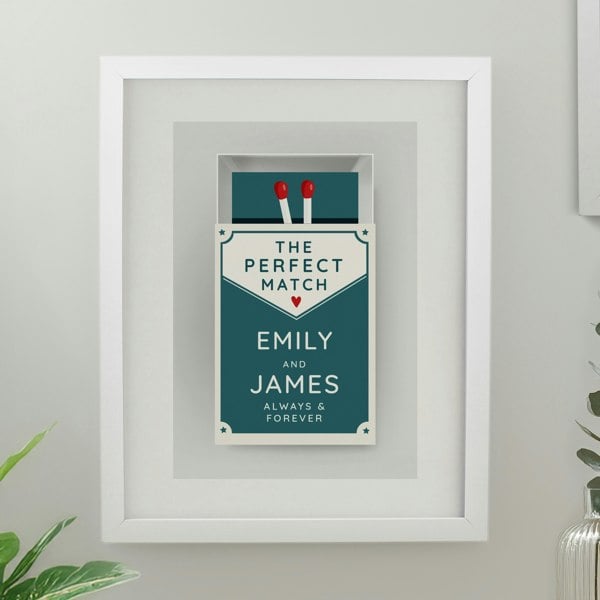 Personalised Memento Company Personalised Perfect Match White Poster Frame