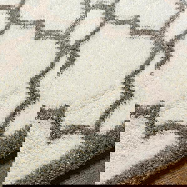 Livabliss Cloudy Shag-Modern Ivory Grey Soft Plush Pile Rug