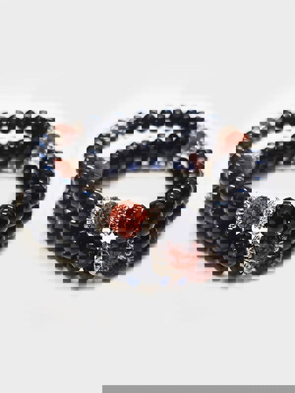 Yoga Studio Black Onyx & Rudraksha Mala Bead Bracelet