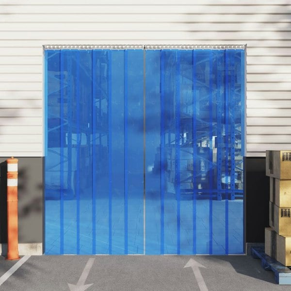 Berkfield Door Curtain Blue 200 mmx1.6 mm 50 m PVC