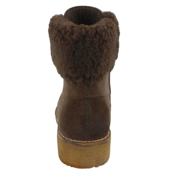 Spot On Ladies Spot On Fur Collar Ankle Boots