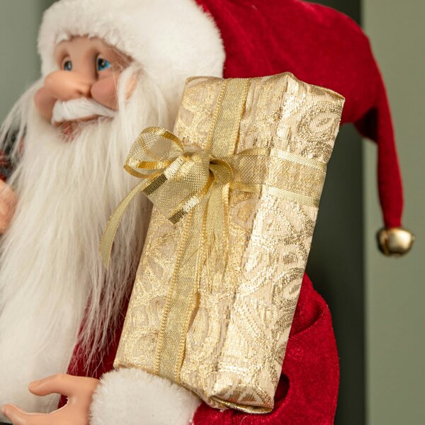 Samuel Alexander 60cm Red Standing Santa with Gift Sack Christmas Indoor Decoration