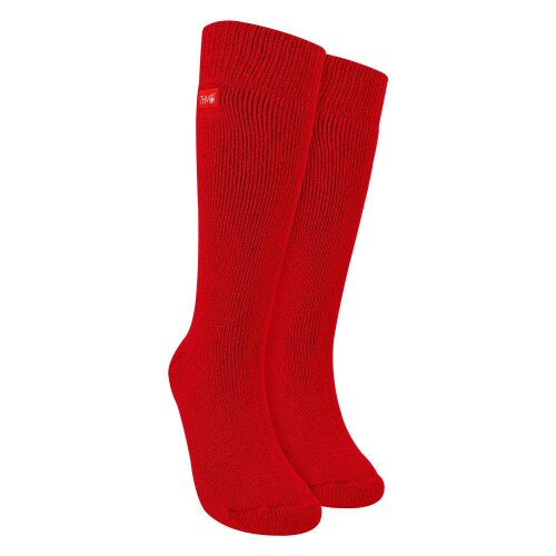 THMO Mens Extra Long Thermal Socks Brushed Warm Winter Boot Socks Cosy - 6-11 UK - Red