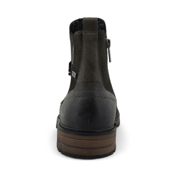 Mustang Men's Dark Grey Water-Resistant Chelsea Ankle Boots