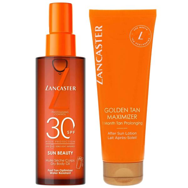 Lancaster  Duo: Satin Dry Oil Fast Tan Optimizer for Body SPF30 150ml & Golden Tan Maximizer 125ml
