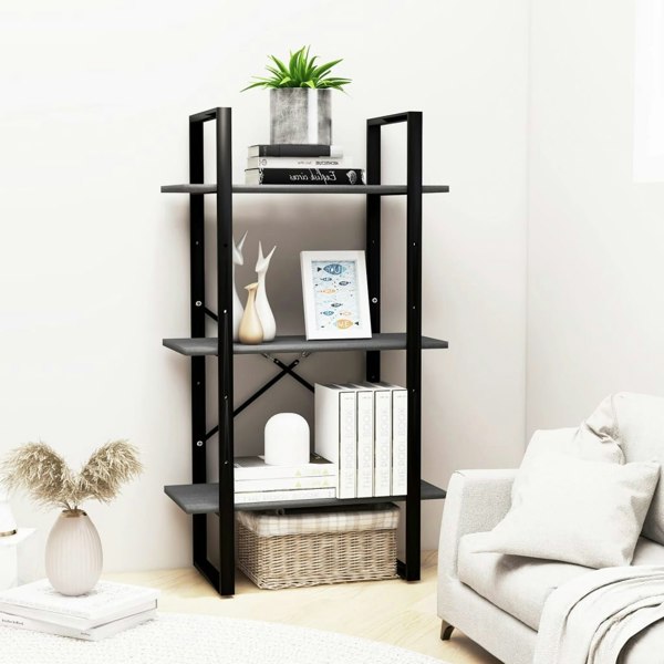 Berkfield Storage Shelf Grey 60x30x105 cm Solid Pine Wood