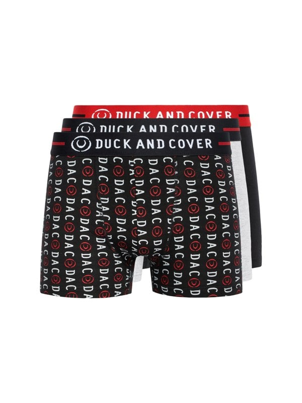 Duck and Cover Stamper 2 Boxer Shorts 3pk Black