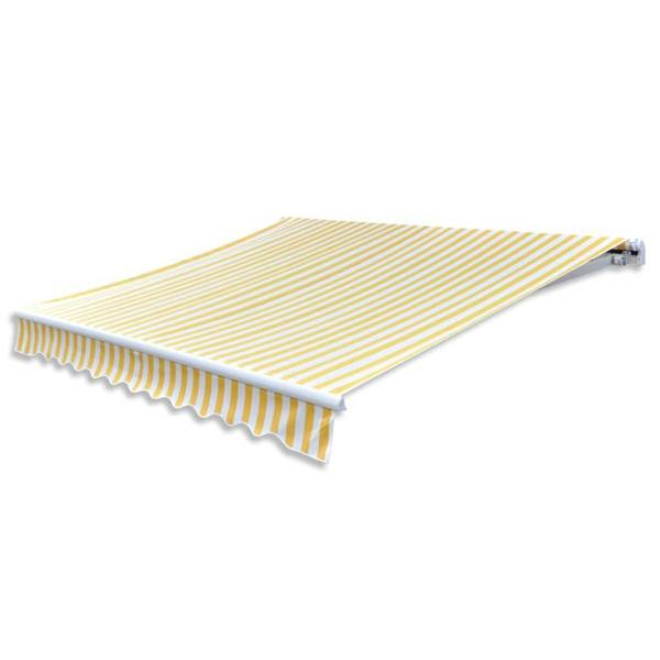 Berkfield Folding Awning Manual Operated 300 cm Yellow/White