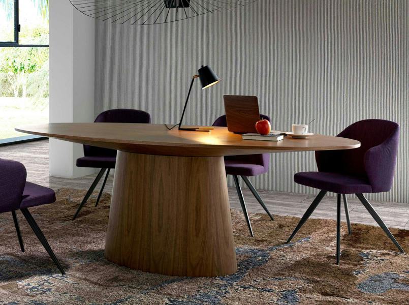 Angel Cerdá Oval walnut dining table 1013