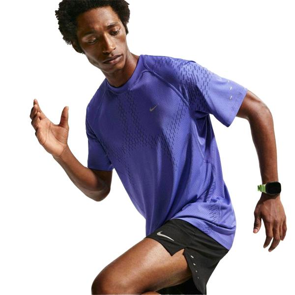 Nike Mens Stride Plus Dri-FIT Running Top - Lapis Blue - 