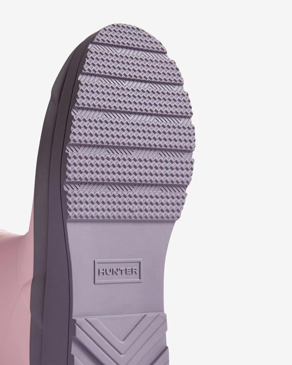 Hunter Original Play Womens Short Boots - Parfait Pink/Purple Top | CHO | Designer Womens Short Wellies