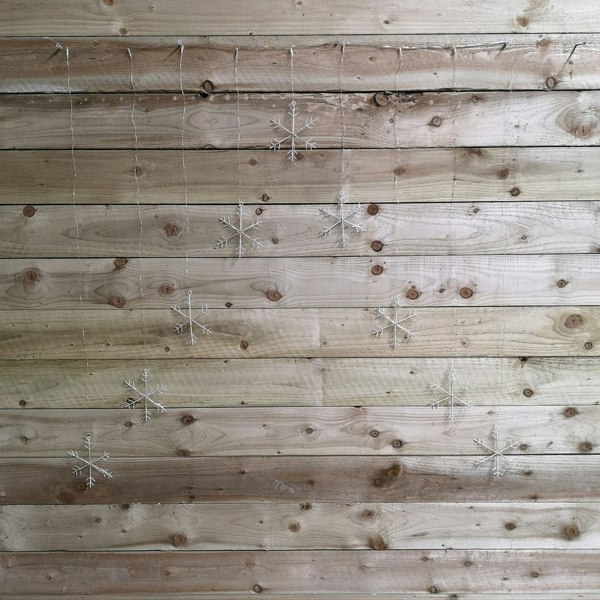 Samuel Alexander 1.2m Christmas Static Snowflake LED Silver Pin Wire V Curtain Lights in Rainbow
