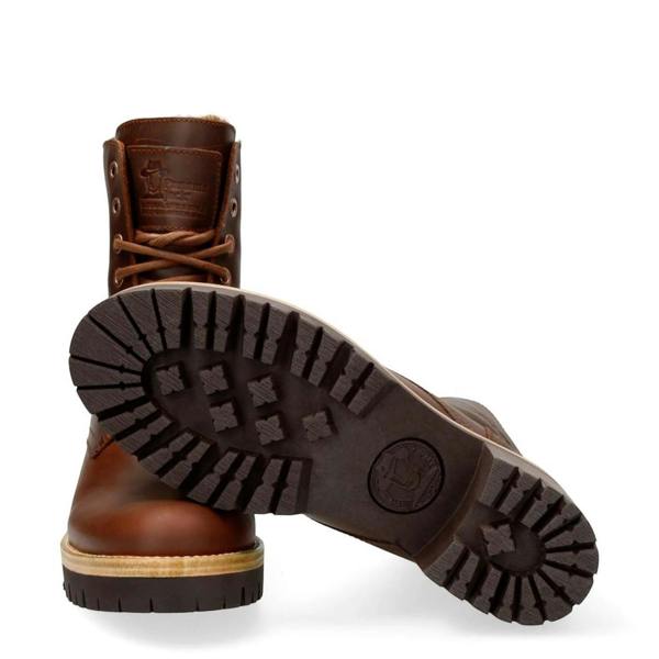 Panama Jack Padma B13 - Women's Brown Waterproof Leather Combat Boots