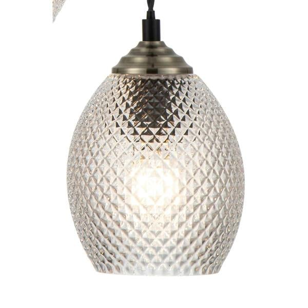 COSYLYTE Lorne 3 Light Faceted Glass Pendant Light