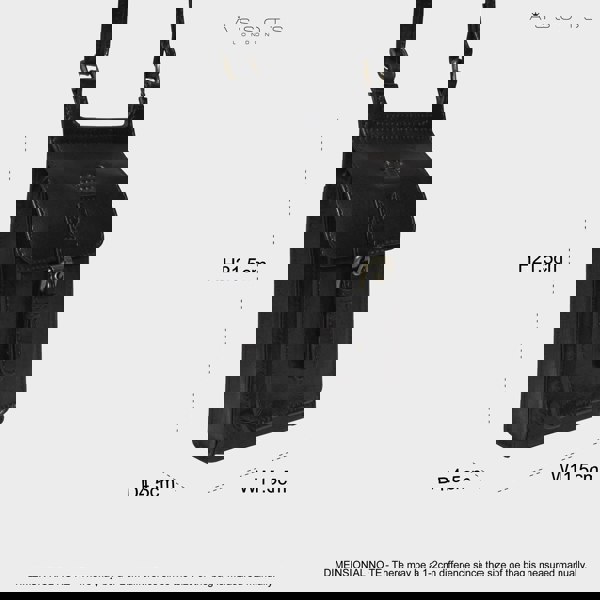 Real Hide Bags 'MYLA' Black Real Leather Mobile Phone Crossbody Bag