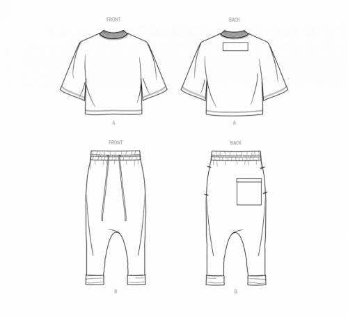 Know Me Sewing Pattern 2048, Tops, Trousers for Men, AA (34-36-38-40-42) - Easy
