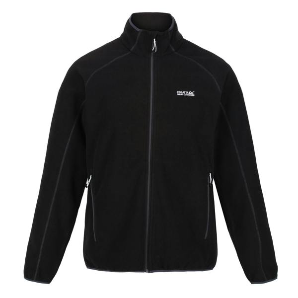 Regatta Mens Hadfield Full Zip Fleece Jacket - Black