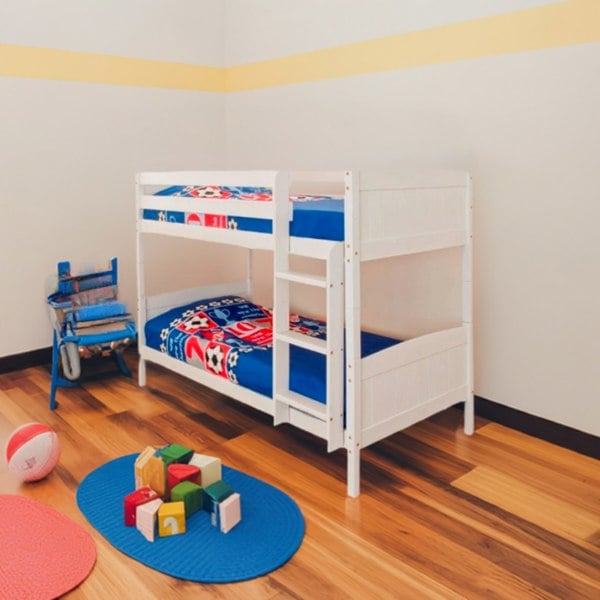 Comfy Living Christopher Wooden Bunk Bed - Space-Saving Comfort for Kids’ Rooms