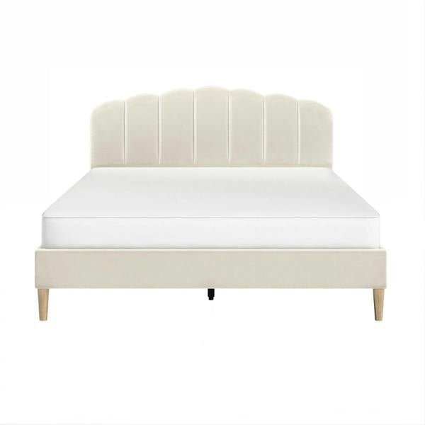 Flair Scallop Velvet Bed Frame