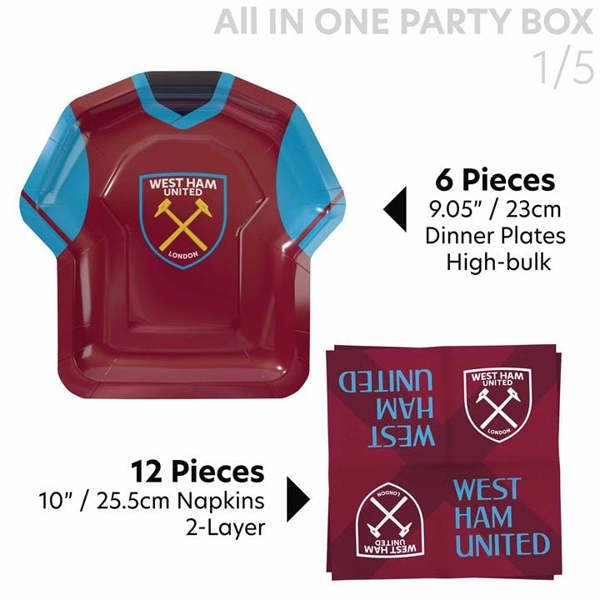 Unbranded West Ham United FC All in One Party Box Set, Kitchen Accessories, Sports, Gift