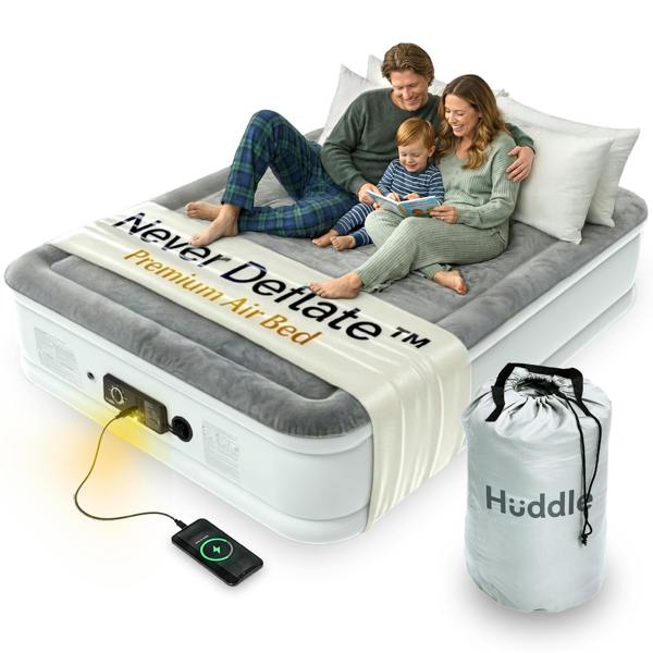 Huddle Never Deflate™ Air Mattress with Patented Dual Pump - King
