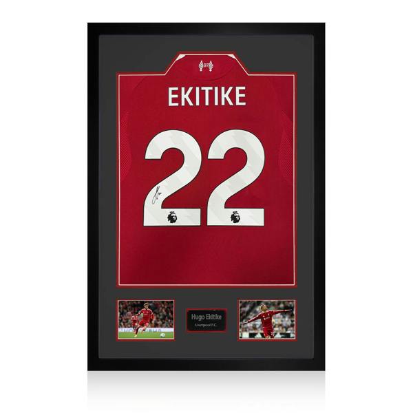 Hugo Ekitike Signed Liverpool Shirt Premium Frame (ACG Cert)