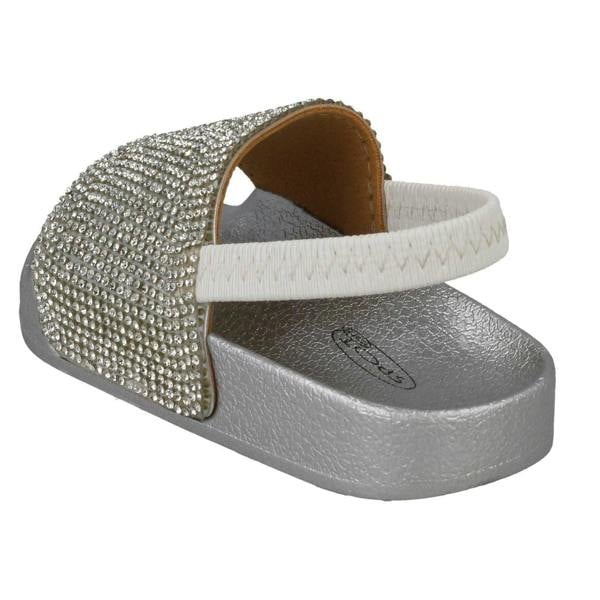 Spot On Girls Spot On Elasticated Diamante Sliders H0312