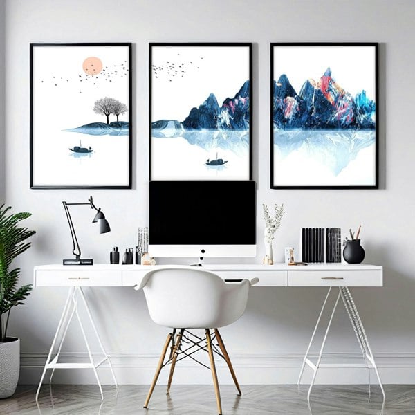 Artwork for an office | set of 3 wall art prints