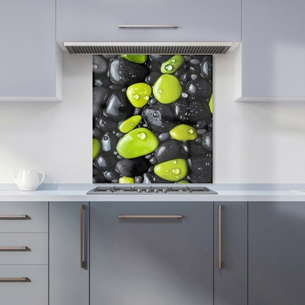 Warren Reed - Designer Lime and Charcoal Pebble Harmony Kitchen Splashback