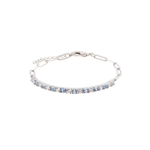 Cachet London Ella Silver Aqua Tennis Bracelet