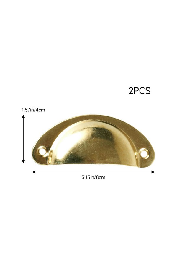 Living and Home 2Pcs Iron-nickel Alloy Cupboard Drawer Shell Cup Pull Handle for Cabinet, Drawers, Closet, Furniture Accessories
