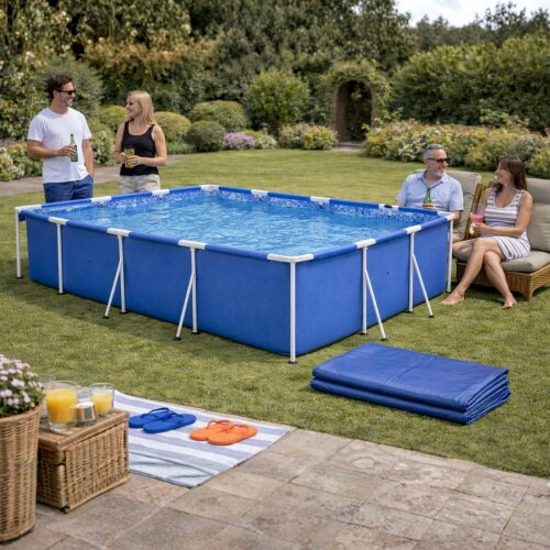 INTEX Rectangular Pool Metal Frame 260 X 160 X 65cm