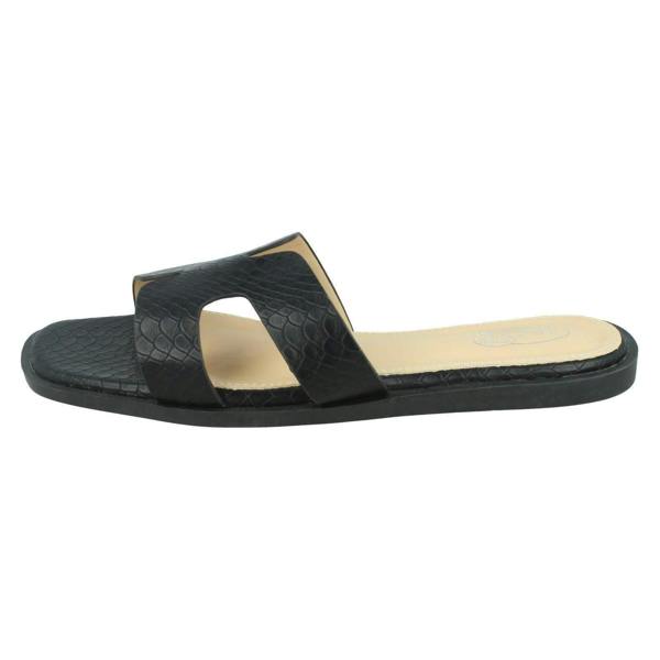 Spot On Ladies Spot On Croc Print Mules F00298
