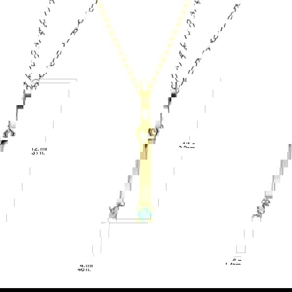 Gemondo Initial Emerald Letter Necklace In 9ct Yellow Gold