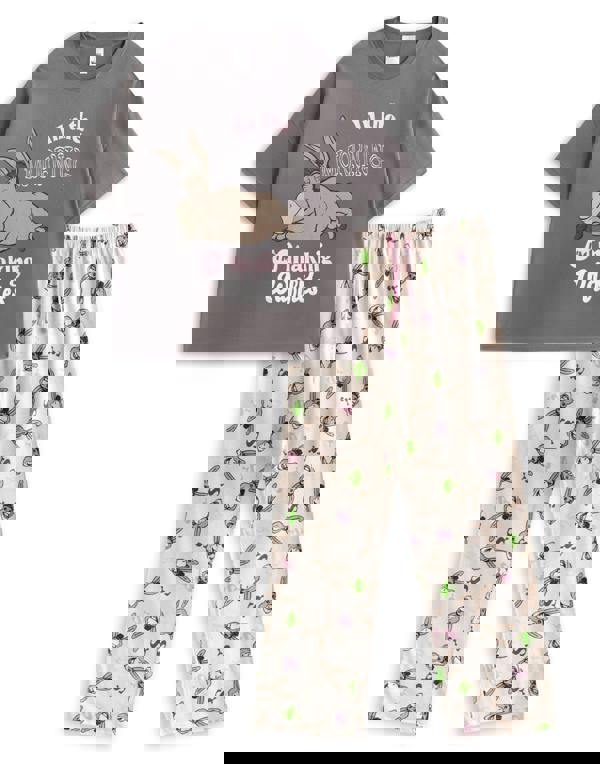 Shrek Womens Multicoloured Donkey Short Sleeve Long Leg Pyjama Set