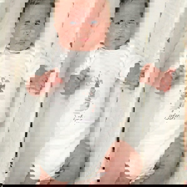 Personalised Memento Company Personalised Baby Bunny 0-3 Months Baby Vest