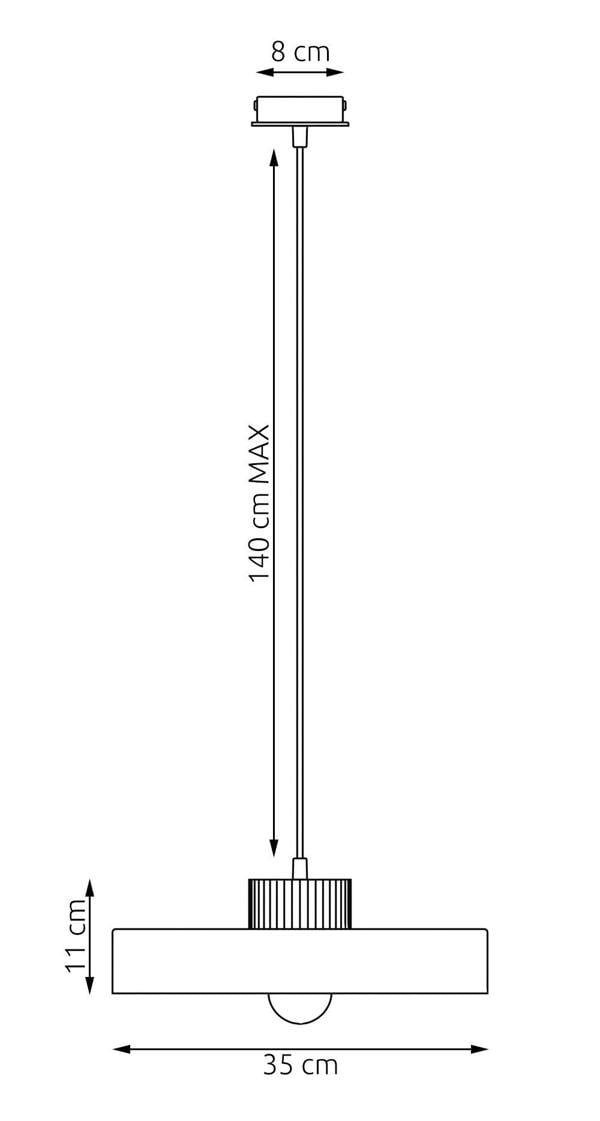 Emibig KIVI Lge Pendant Lamp 1 x E27 Black