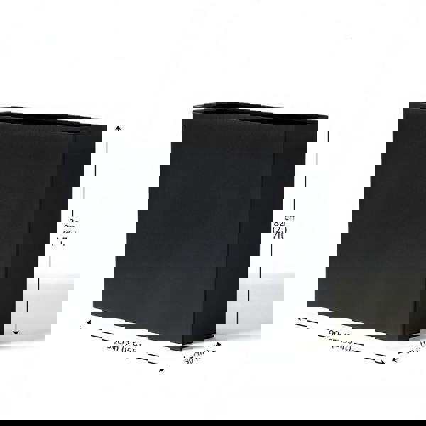 Nicoman Galvanised Matte Black Trough Metal Planter - 90cm x 82cm