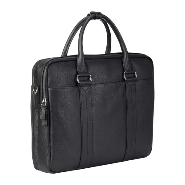 Infinity Leather Genuine Leather Laptop Business Briefcase Office Work Travel Bag - Sutton