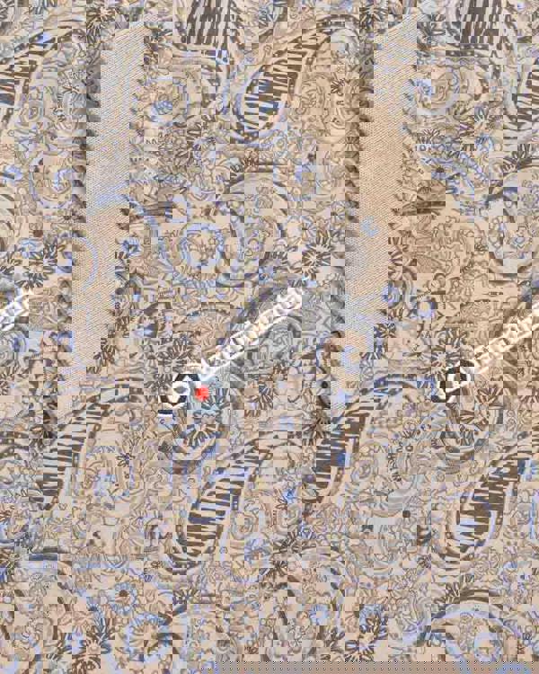 Lambretta Mens Classic Paisley Print Mod Retro Ska Casual Polo