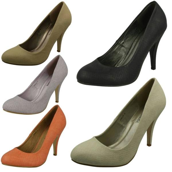 Spot On Ladies Spot On High Heel Court Shoe
