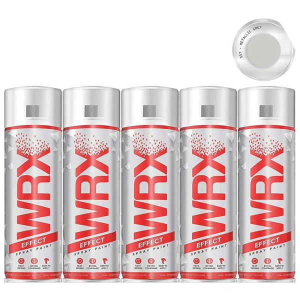 WRX 5X WRX Metallic Grey Spray Paint 400ml