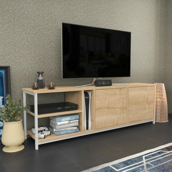 Decorotika Primrose Modern Tv Stand TV Cabinet for TV's up to 72"