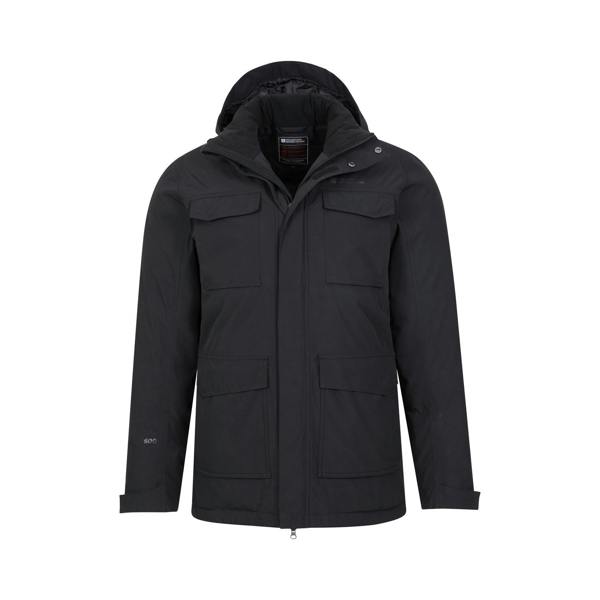 Mountain Warehouse Mens Concord Extreme Down Long Length Jacket - Black - 